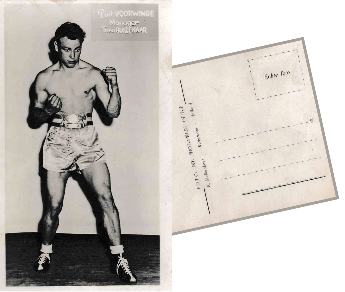 GEZOCHT: Briefkaart-boksers van Kees Molkenboer