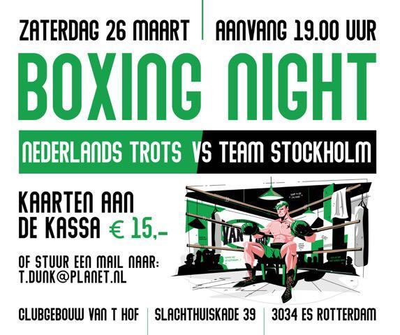 Van ´t Hof Boxing Night op 26 maart